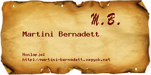 Martini Bernadett névjegykártya