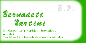 bernadett martini business card